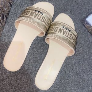Gold Sandal Slides